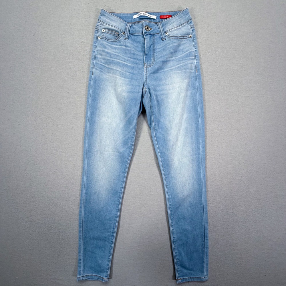 Celebrity Pink Skinny Jeans Women 3/26 Good Light Wash Samantha The Glam Stretch